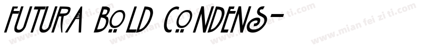 Futura Bold Condens字体转换